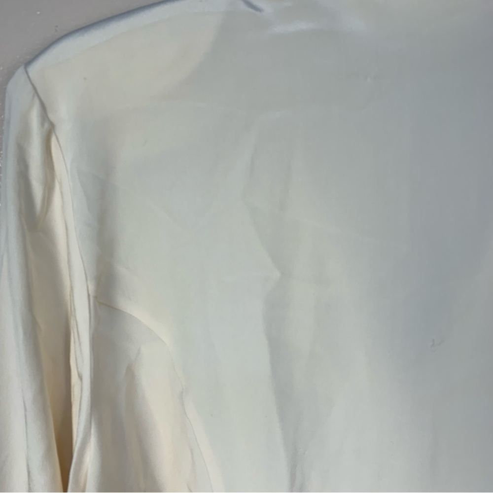 Christie & Jill VTG 100% Silk Cream Jacket Blouse - Picture 12 of 13